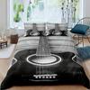 2/3pcs Vintage Guitar Print Soft Duvet Cover Set - Comfortable Bedding for Bedroom and Guest Room with 1 Duvet Cover and 1/2