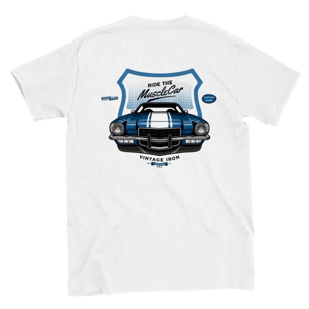 Ride the Muscle Car - Camaro - Back Print - Classic Unisex Crewneck T-shirt Unisex T-Shirt