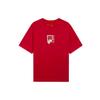 Спортивная модная коллекция Li Ning Футболка унисекс Агатовый красный AHSSB83-1