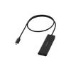 USB-концентратор ELECOM Подключение USB-C USB3.2 (Ген1) 5 Гбит/с 4 порта с питанием от шины 60 см кабель небольшой и легкий дизайн черный U3HC-H043BK/E