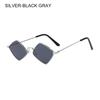 Trendy Small Metal UV Protection Film Men's Shades Sun Glasses Women's Sunglasses Diamond Shape