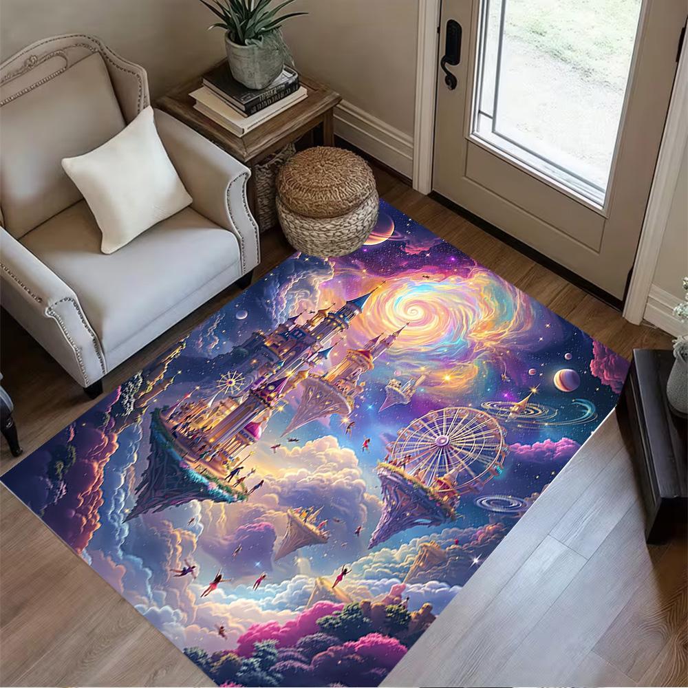 1pc Steampunk Fairy Home Carpet Non Slip Office Decor Gift Living Room Bedroom