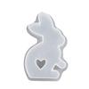 Easter Bunny Candle Silicone Mold Hollow Love Heart Non-stick DIY Homemade Aromatherapy Scented Candle Decoration Gypsum Epoxy Resin Casting Mould