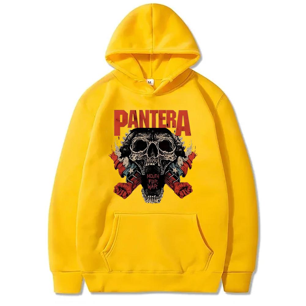 Vintage Pantera Band Rock Hoodies for Women/Men Oversized Sweatshirts High Street Pullovers Graphic Printing Clothing