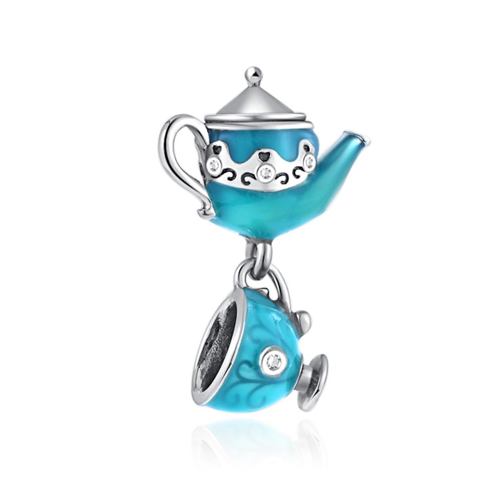 New Copper Red Wine Cup Coffee Cup Beverage Can Exquisite Charm Pendant Diy Beads Fit For Original Bracelets Women'S Jewelry