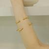 LAYERMOOD [СЕРДЦЕ] Золотой браслет с одной бусиной(925silver)