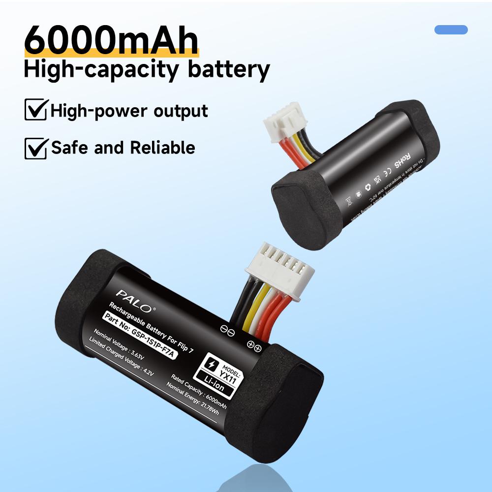 PALO Оригинальный беспроводной Bluetooth-динамик GSP 1S1P-F7A Аккумуляторы 6000 мАч литиевый аккумулятор Для портативной колонки JBL Flip 7 Flip7