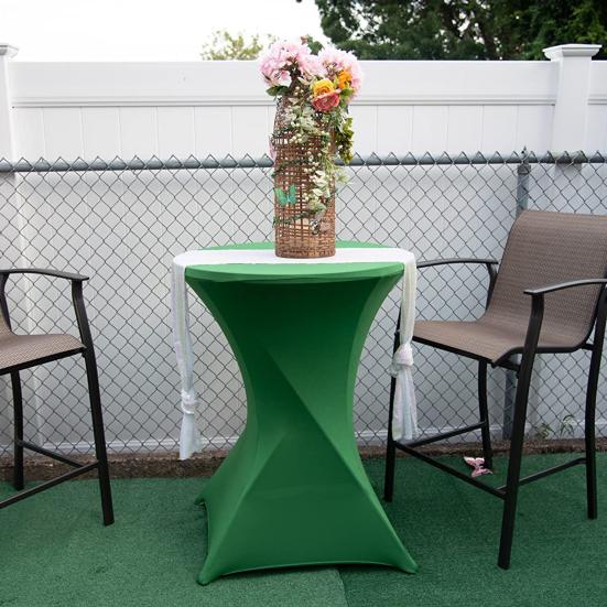 Чехол для коктейльного столика, однотонный дизайн, высокая эластичность, маслостойкая, универсальная посадка, простая установка, круглая скатерть с высоким верхом