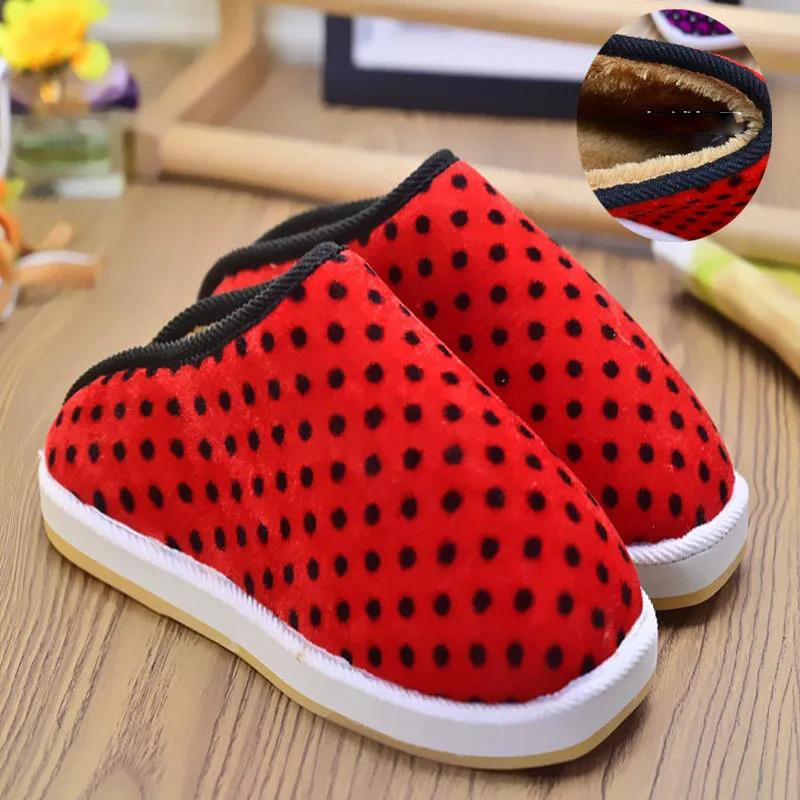 Women Winter Slippers Non Slip Home Plus Size Men Slides Thick Warm Cotton Shoes Women Slippers
