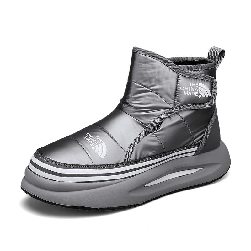 Модная зимняя обувь для мужчин, меховые теплые удобные зимние ботинки, водонепроницаемые, пуховые, высокие, на платформе, теплые походные ботинки черного цвета