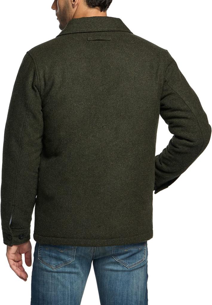 Wool Jacket Outer Thick Shirt Parka Checked Plain Outdoor Large Size Outdoor Camping Climbing American Casual Cold Weather Shirt Jacket Overshirt