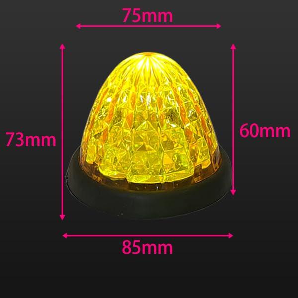 Wellvie Классический набор боковых габаритных огней 24 В, цветные дорожные маркерные фонари с кристально ограненными отражателями, 10, светодиодные, универсальные, водонепроницаемые, 16-светодиодные,