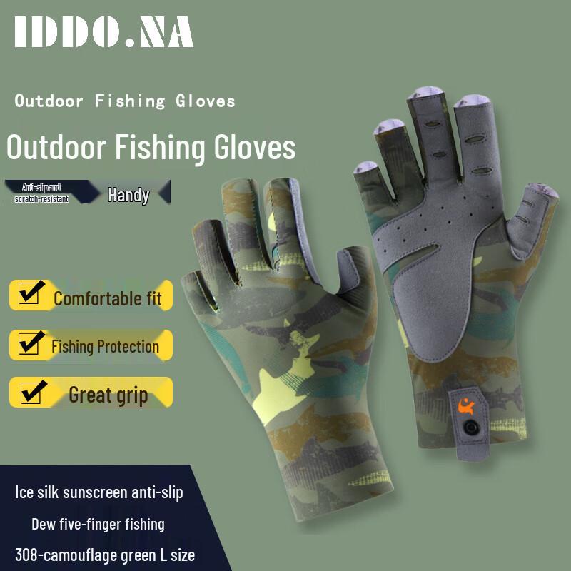 Мужские рыболовные перчатки без пальцев IDDO.NA