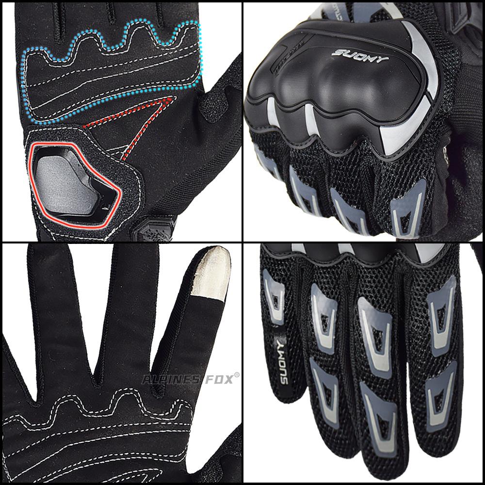 Thin mesh breathable and comfortable four-season locomotive racing car anti-drop protection full finger