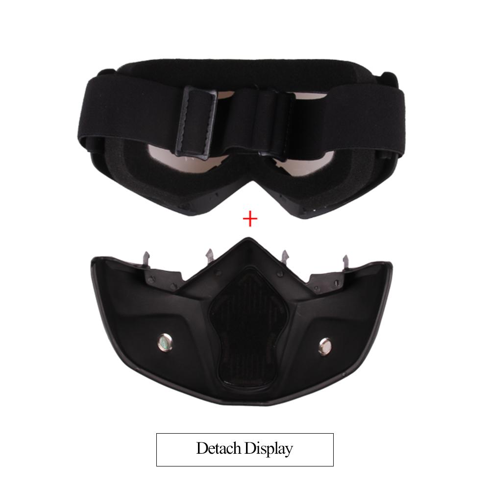 Modular Mask Detachable Goggles Motorcycle Racing Helmet Protective Face