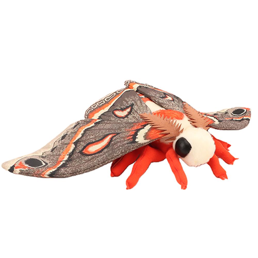 Cute Insect Silkworm Rosy Maple Moth Plush Toys Fidelity Luna Moth Plushie Insect Lifelike Hyalophora Cecropia Kawaii Kids Toys