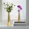 Golden Metal Slim Cone, 8" & 10.6" Flower Vase for Home Decor Bedroom Living Room Office Wedding Table Decorative Item
