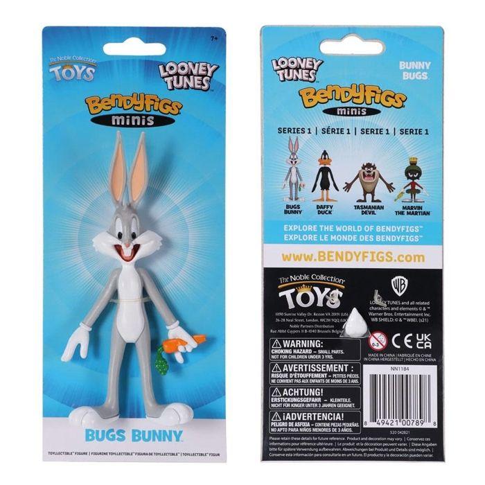 Noble collection - looney tunes - figurine flexible bendyfigs bugs bunny 14 cm