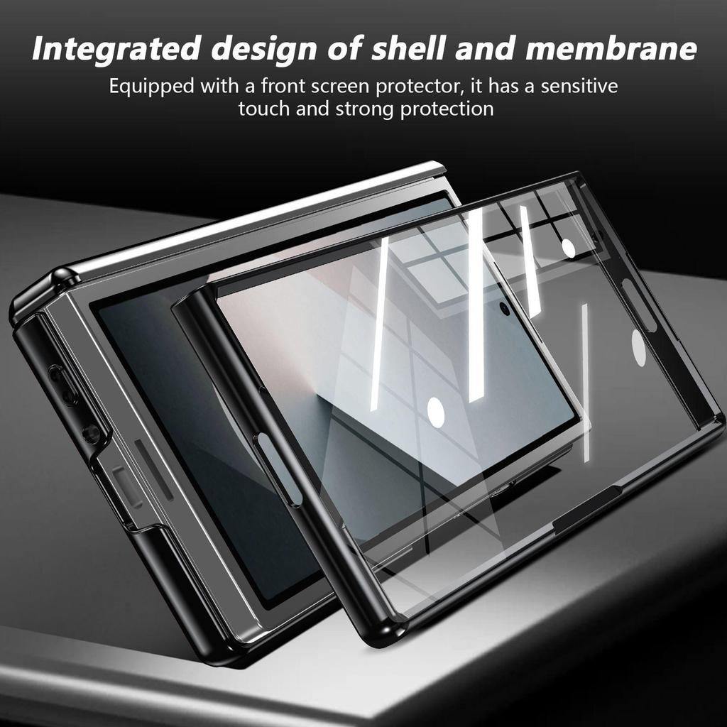 Чехол для Samsung ZFold 7/6/5 с магнитным вращающимся держателем W25, защитный чехол с полным покрытием, защищающий от падений, и защитная пленка для экрана.