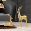 2pcs Minimalist Deer Statue Modern Miniatures Figurine Crafts Elk Small Ornaments  Entrance