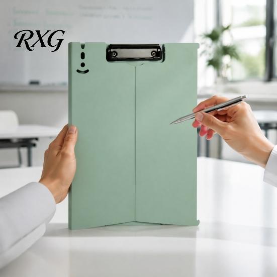 Lightweight Writing Surface for Field Work Folder Clipboard with Metal Clip, Multipurpose A4 Plastic File Sturdy Nurses Folder, Memo Document