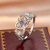 S Sterling Silver Sterling Silver White Diamond Rose Gold Love Ring Full Body Silver Ring Hot Selling Wedding Ring