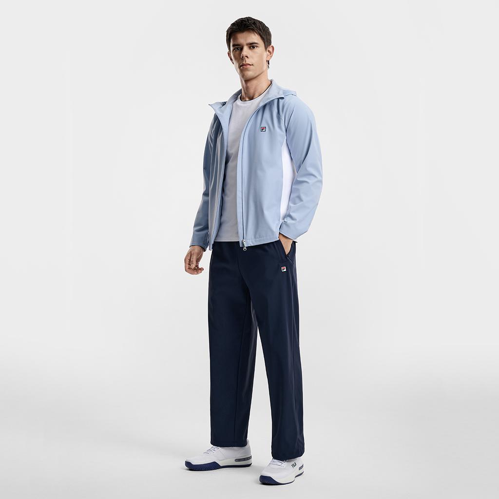 Fila Теннис Минималистичный Личность Спорт Повседневный Тренировка Теннис Универсальный Удобный С капюшоном Плетеная куртка Мужские куртки Освобождающий-Синий A11M613710FBU