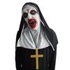 Halloween Party Masks Masquerade Horror Nun Cosplay Costume Horror Films Cosplay Halloween Latex Open Mouth Nun MaskHelmet Party