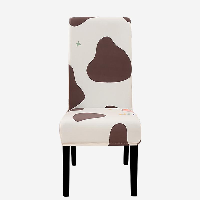 Чехлы на стулья с принтом, эластичные чехлы на кухонные сиденья, эластичные чехлы на стулья из спандекса для столовой, свадебного отеля, банкета, моющиеся, 1 шт.