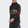 Adidas Футбольная спортивная куртка с камуфляжным принтом и капюшоном, мужская верхняя одежда, черная GU8187