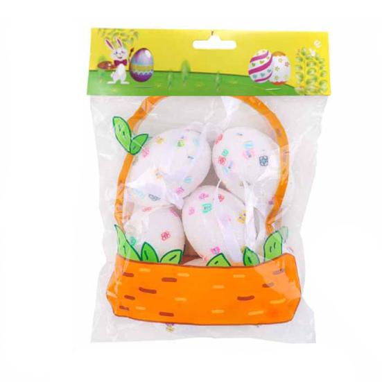 Yousheng 6 шт. пасхальных украшений для яиц, пасхальные красочные подвесные яйца из пенопласта, украшение для весеннего домашнего декора для вечеринки