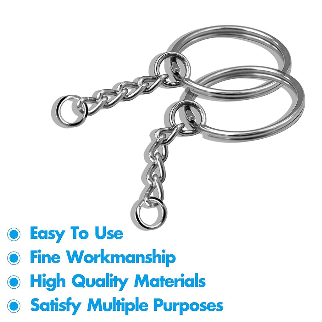 10/20/30/50/100 шт. серебро DIY диаметр 25 мм разрезное кольцо брелоки с открытым кольцом для ключей металлический брелок