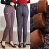 Women Berber Fleece Pants Casual Winter Windproof Warm Trousers Thickened High Waist Plush Pants Elastic Waist
