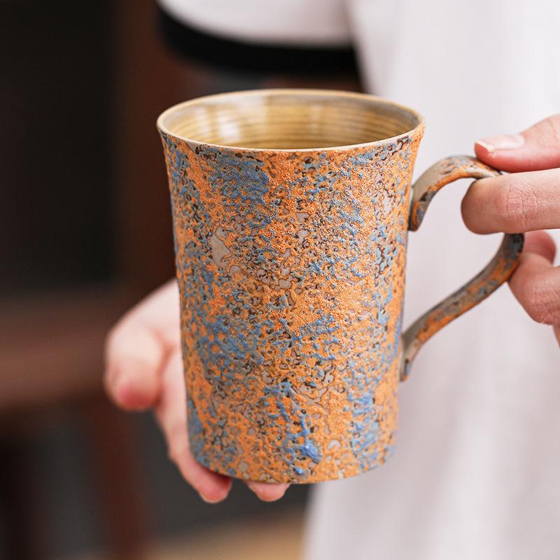 Керамическая кофейная чашка в скандинавском стиле, высокая ценность, для послеобеденного чая, американского латте, с цветами, персонализированная кружка