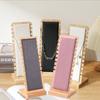 Fashion Wood Necklace Display Stand Large Capacity Pendant Bracelet Anklet Long Chain Jewelry Storage Rack Counter Showcase Prop