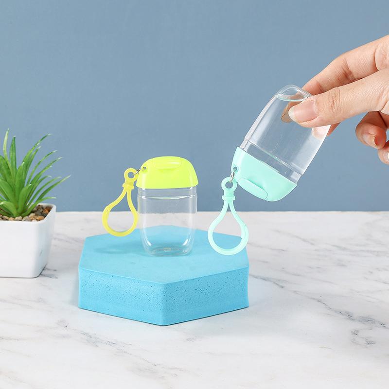 Portable 30ml Leak Proof Refillable Bottle with Keychain Clip Convenient for Outdoor and Office Use