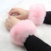 1Pair Thicken Women Winter Warm Wrist Arms Gloves Bracelet Cuff Wristband Plush Elastic Oversleeve A