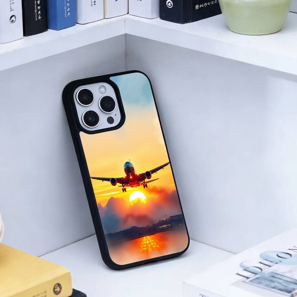 Чехол для телефона 'Самолет' для iPhone 17,16,15,14,13,Pro,Max,Plus,Магнитный для Magsafe Беспроводная зарядка