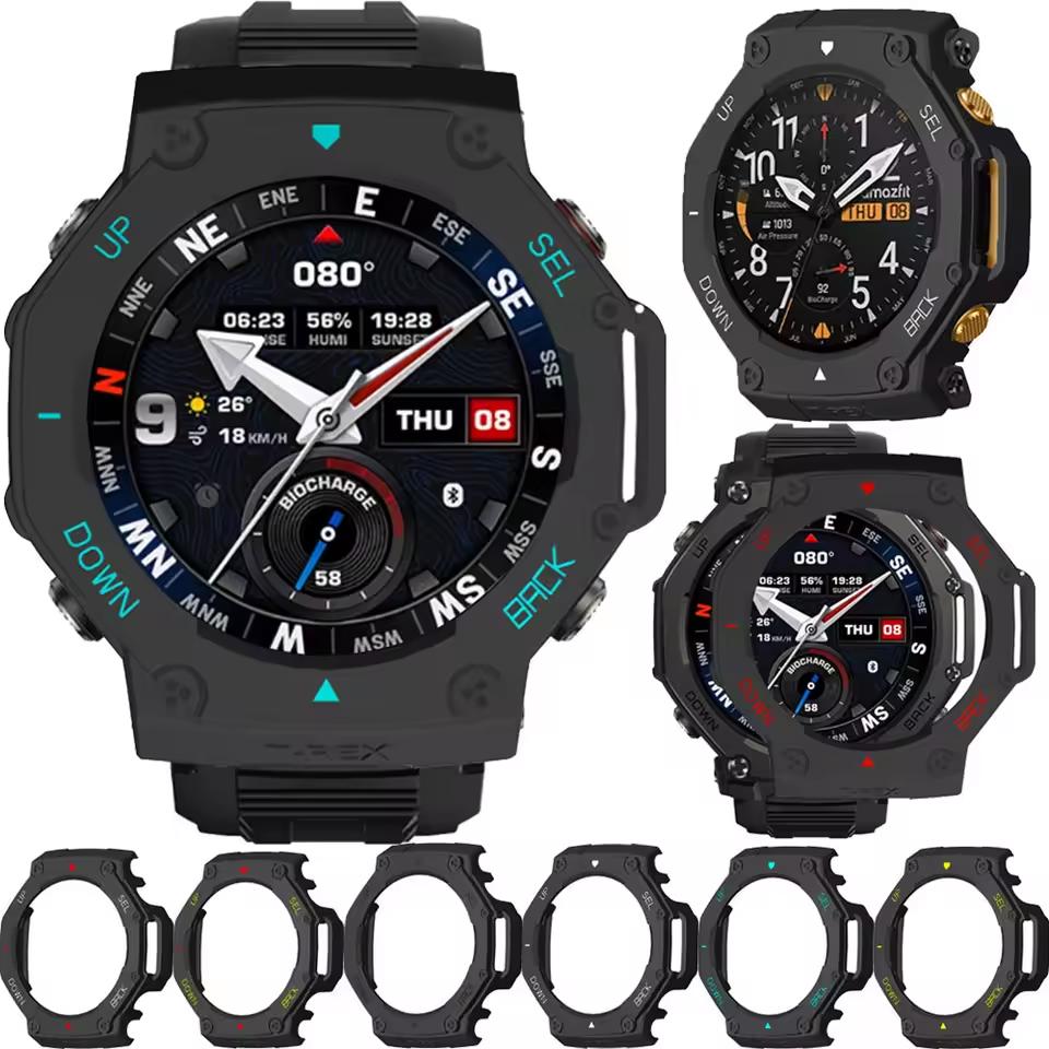 PC Protective Case for Amazfit T-Rex 3 Anti-Scratch Bumper Cover Shell Smart Watch Accessories Half-wrap Protective Case 2025