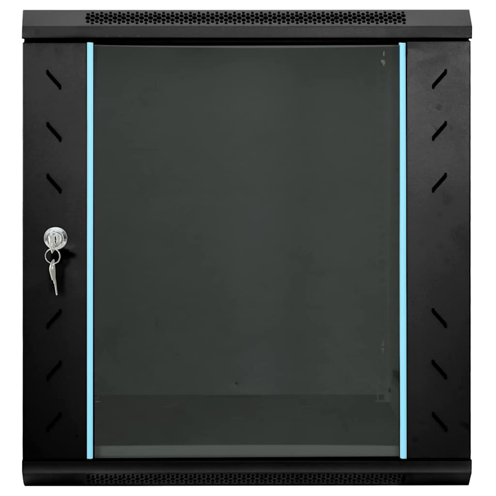 Сетевой шкаф с местом для хранения Черный 60 x 45 x 65 см Сталь