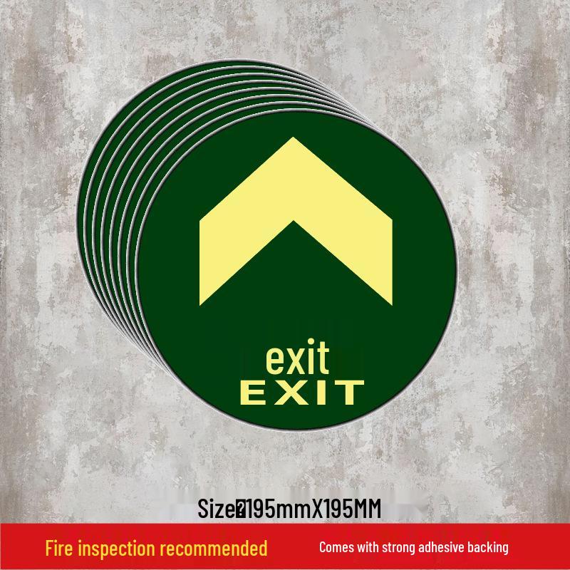 Luminous Self-Adhesive Floor Sticker for Fire Exit and Evacuation Pathway