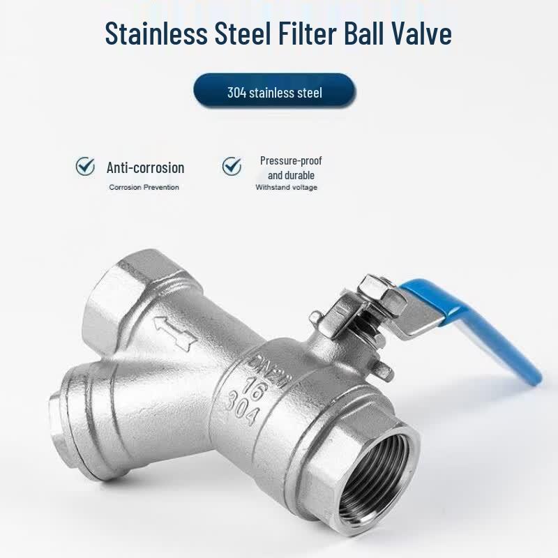 304 Stainless Steel Y-Type Filter Ball Valve