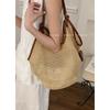 Summer Fashion Woven Bag Women's 2025 New Large-capacity Underarm Straw Bag Versatile Shoulder Vegetable Basket Bag