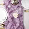 Bali Yarn Crepe Table Runner for Weddings & Events - Pleated Gauze Polyester Napkin