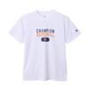 Champion Short Sleeve Round Odor Graphic Logo Basketball Boys Kids' T-Shirt, Neck, Antibacterial, Resistant, Quick-Drying, Print, T-Shirt, White,