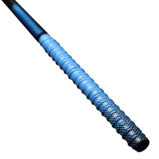 1.8m Fishing Pole Wrap Shock-absorbing Anti-cocoon Faux Leather Gradient Printed Elastic Handle Sweatband Fishing Tool