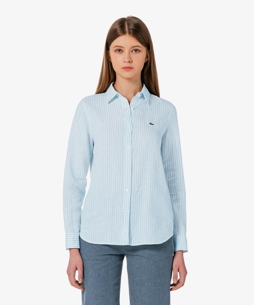 LACOSTE Women'S Regular Fit Linen Shirt Cf005E-56G Hbp