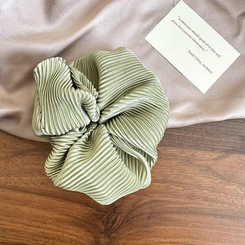 Шелковистые Кремовые Глянцевые Большие Резинки для Волос Винтажные Нежные Однотонные Повязки на Голову для Женщин Девушек Элегантные Эластичные Резинки для Волос