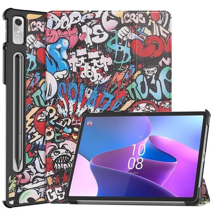 Чехол для Lenovo tab P12 12.7 Легкий трехскладной стенд Кожаная обложка для планшета для Xiaoxin Pad Pro 12.7 P11 P11Pro P12 2023