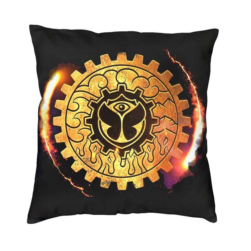 Tomorrowland Cushion Covers Electronic Dance Funny Print Velvet Nordic Pillow Case Decoration Salon